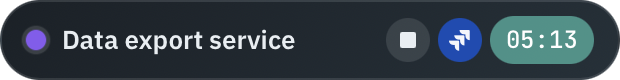 Tracker bar: Hover to stop, or open the Jira issue